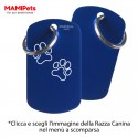 Targhetta-Medaglietta DOG DESIGN Grande Blu Alluminio