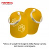 Targhetta-Medaglietta DOG DESIGN Media Oro Alluminio