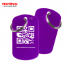 Medaglietta QR-Code Grande Viola Alluminio